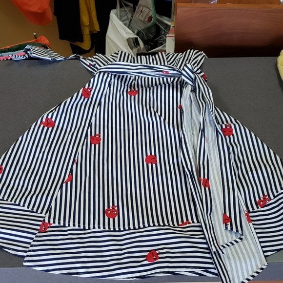 New Felicity & Coco Striped Red Apple Dress - Picture 3 of 7